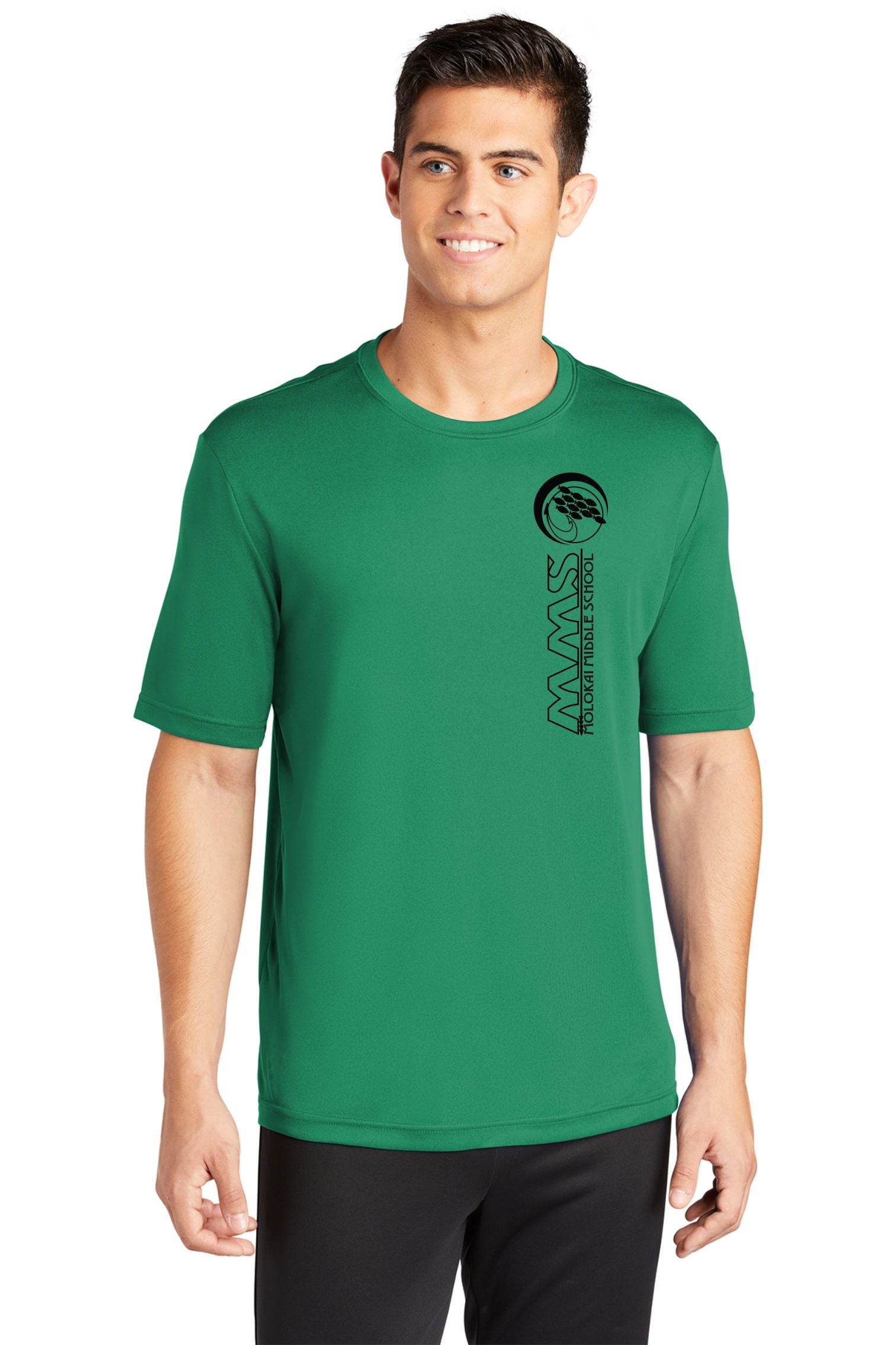 Molokai Middle School Dri Fit 100 Polyester Unisex Shirt Kelly Green Uniform